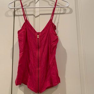 Bright Pink Spaghetti Strap Blouse